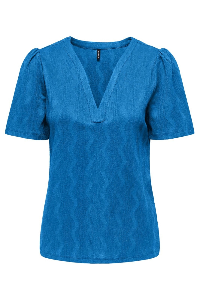 ONLDIA S/S V-NECK PLEAT TOP CS JRS 15333479 DIRECTOIRE BLUE