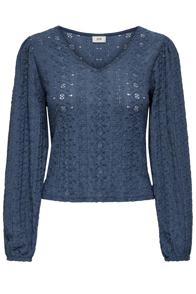 JDYDASHEL L/S LACE TOP JRS 15297383 BERING SEA