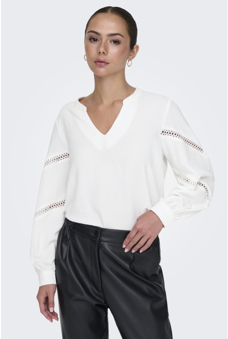 Jacqueline de Yong jdylion l/s v-neck volume top wvn