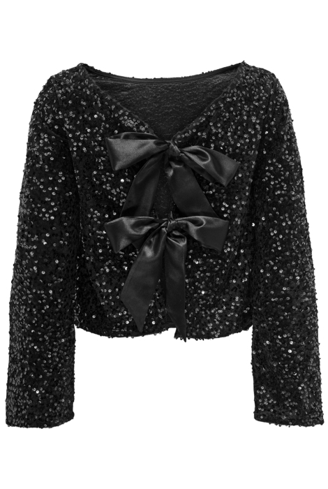 Jacqueline de Yong jdysara l/s bow sequins top jrs