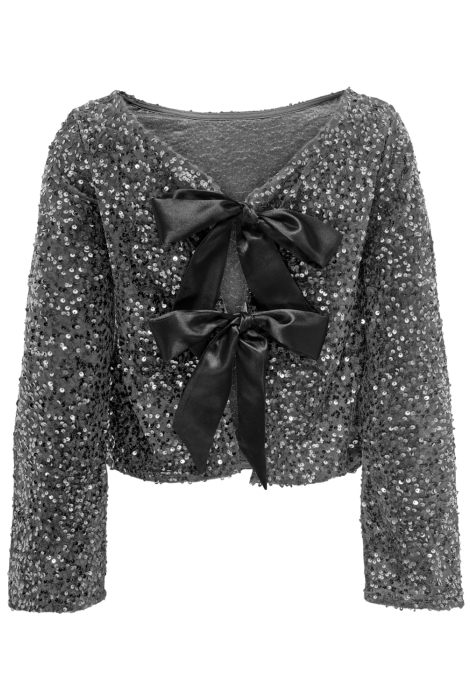 Jacqueline de Yong jdysara l/s bow sequins top jrs