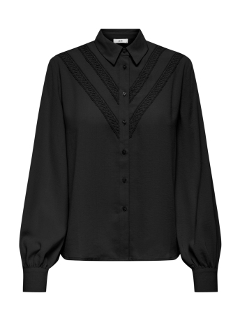 Jacqueline de Yong Blouse JDYRACHEL L/S LACE SHIRT WVN 15323271 BLACK