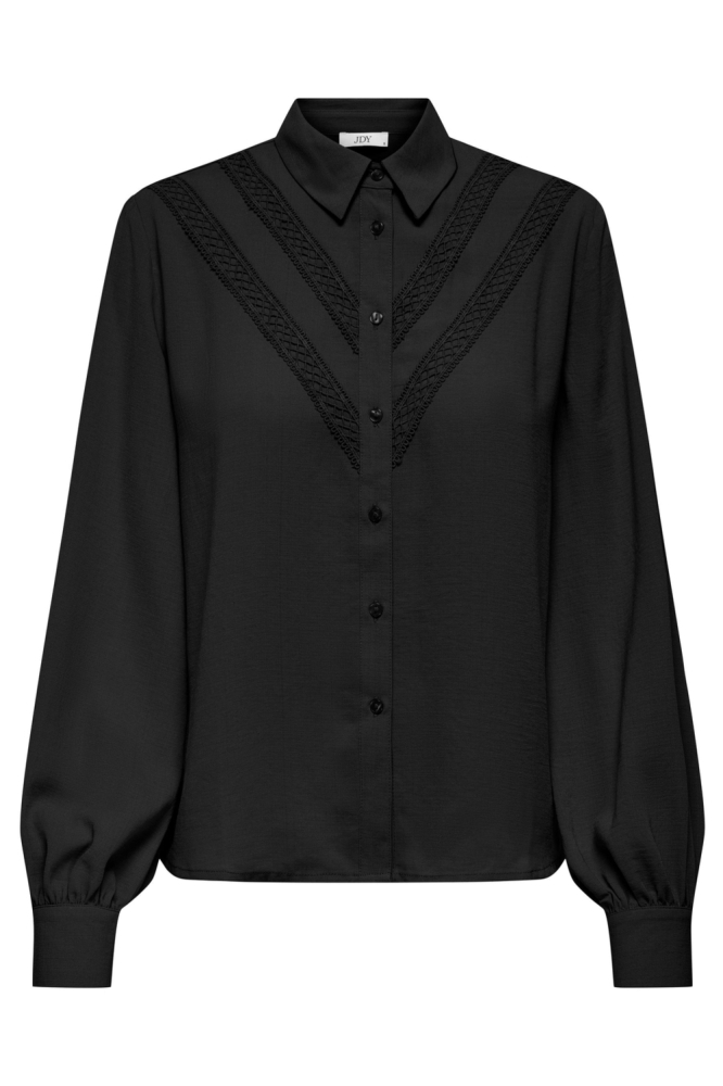 JDYRACHEL L/S LACE SHIRT WVN 15323271 BLACK