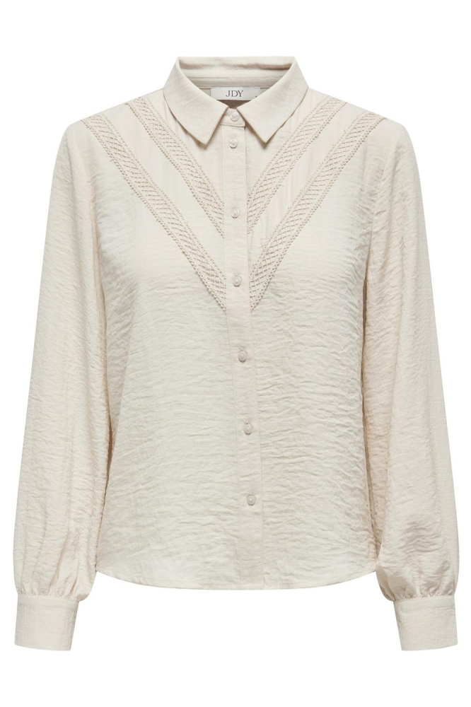 JDYRACHEL L/S LACE SHIRT WVN 15323271 SANDSHELL