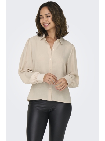 Jacqueline de Yong Blouse JDYDIVYA L/S SHIRT WVN DIA 15283183 SANDSHELL