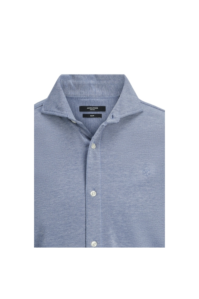 JPRBLALANCE PIQUE L/S SHIRT SMU 12269800 Chambray Blue/SLIM FIT