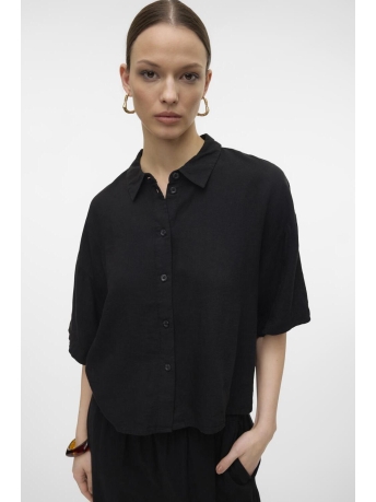 Vero Moda Blouse VMLINN 2/4 SHORT SHIRT WVN NOOS 10306820 Black