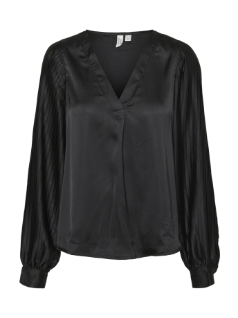 Vero Moda Blouse VMTARA L/S V-NECK TOP WVN BTQ GA 10319754 BLACK