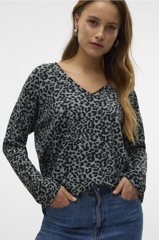 VMMERVE LS 2-WAY LOOSE TOP JRS BOO 10322080 CHINOIS GREEN/LEO