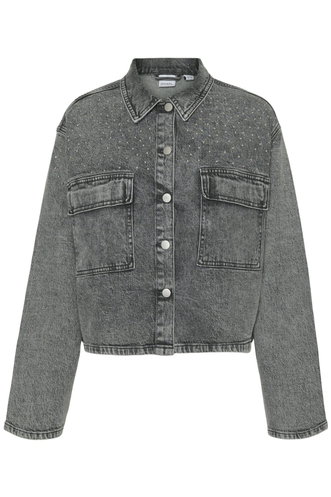 VMELLAS LS STUDS DNM SHIRT RA206 10321886 LIGHT GREY DENIM/STUDS