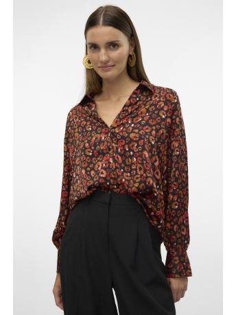 Vero Moda Blouse VMRUBIA L/S SHIRT WVN BTQ GA 10320035 Fire Whirl/Rubia