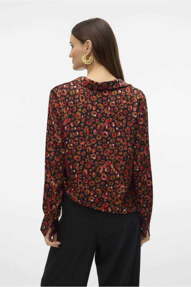 VMRUBIA L/S SHIRT WVN BTQ GA 10320035 Fire Whirl/Rubia