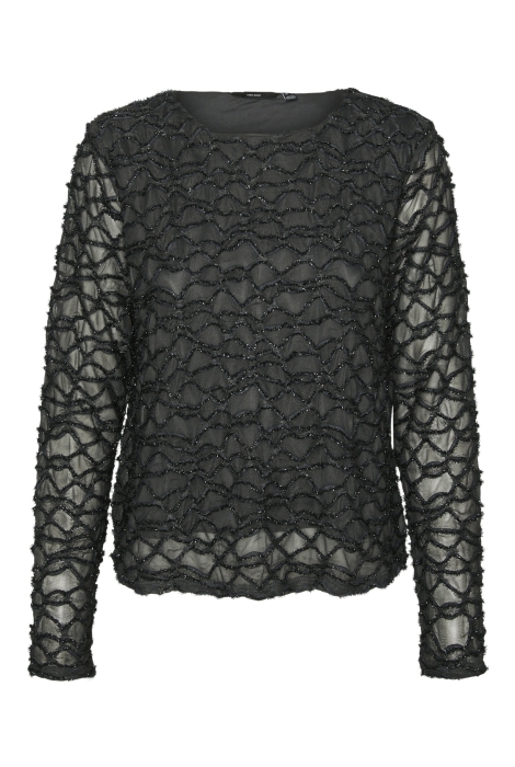 Vero Moda vmelga ls short boatneck glitter to