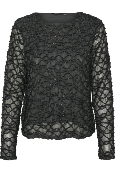 Vero Moda vmelga ls short boatneck glitter to