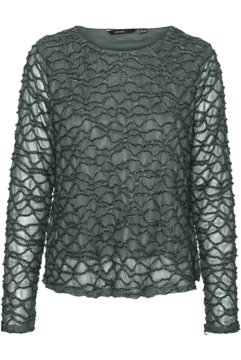 Vero Moda vmelga ls short boatneck glitter to