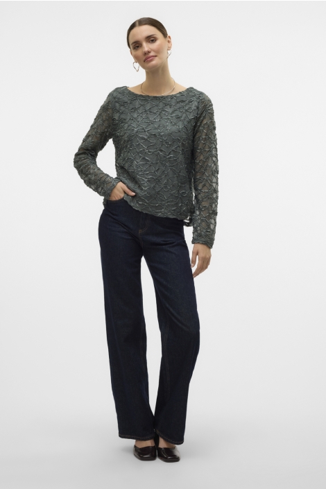 Vero Moda vmelga ls short boatneck glitter to