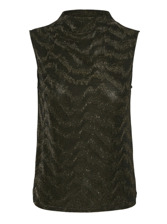 Vero Moda Top VMLUCY SL GLITTER TOP JRS 10316749 Black/GOLD LUREX