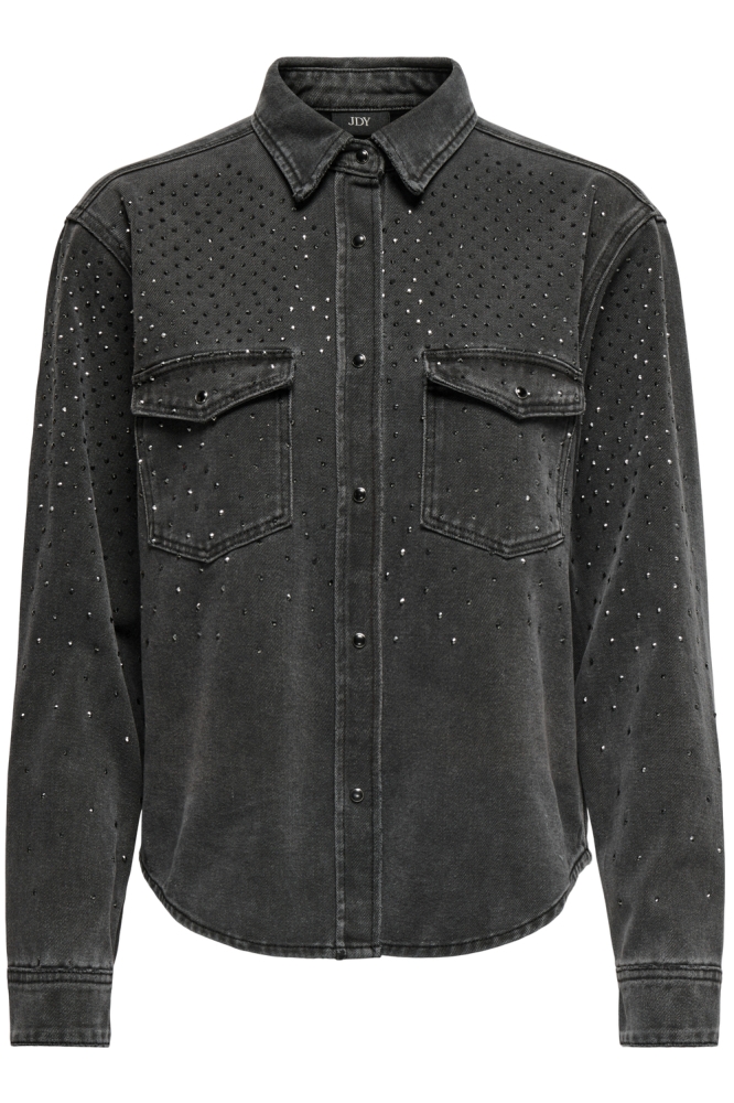 JDYSTINE STONE LS SHIRT DNM 15338022 BLACK DENIM