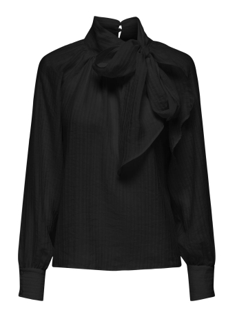 Jacqueline de Yong Blouse JDYNADIA L/S BOW TOP WVN 15339312 Black