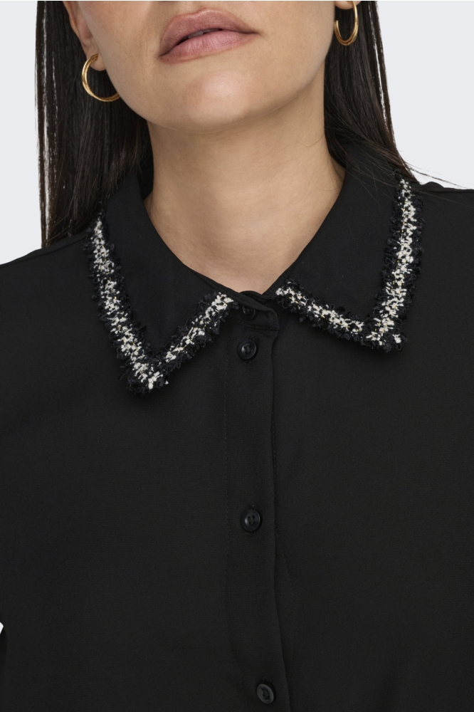 JDYAYA L/S DETAIL SHIRT WVN 15336885 BLACK