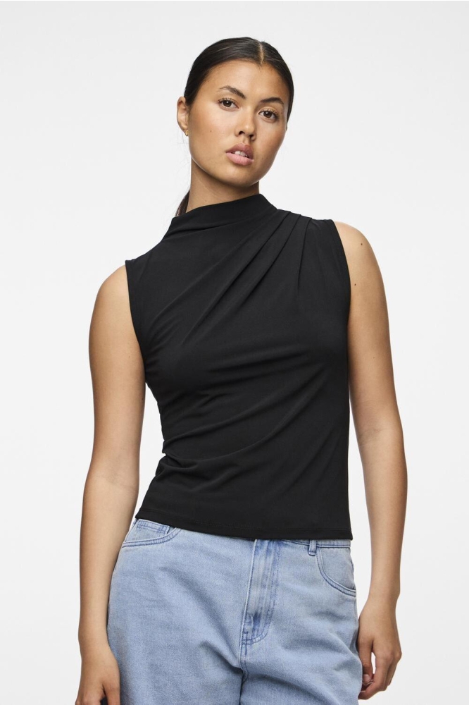 PCMADISON SL DRAPED TOP NOOS BC 17151143 BLACK