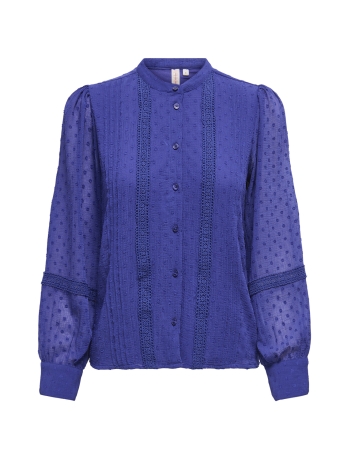 Only Blouse ONLPIXIE LS DOBBY BUTTON TOP WVN 15346682 CLEMATIS BLUE