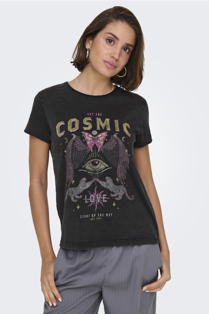 ONLLUCY LIFE S/S EYE TOP BOX JRS 15336965 BLACK/COSMIC BOH