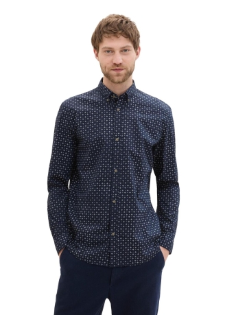 Tom Tailor Overhemd fitted printed poplin shirt 1041396XX12 35556
