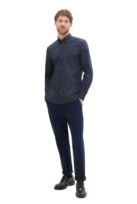 Tom Tailor fitted printed poplin shirt