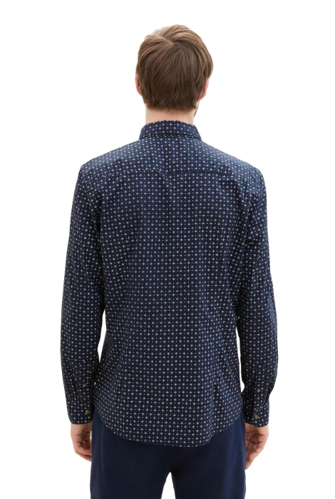 Tom Tailor fitted printed poplin shirt