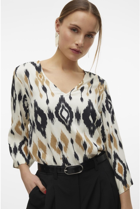 Vero Moda vmmille 3/4 v-neck top wvn btq ga