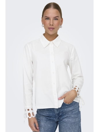 Jacqueline de Yong Blouse JDYMIMI L/S CUTOUT SHIRT WVN 15345329 WHITE