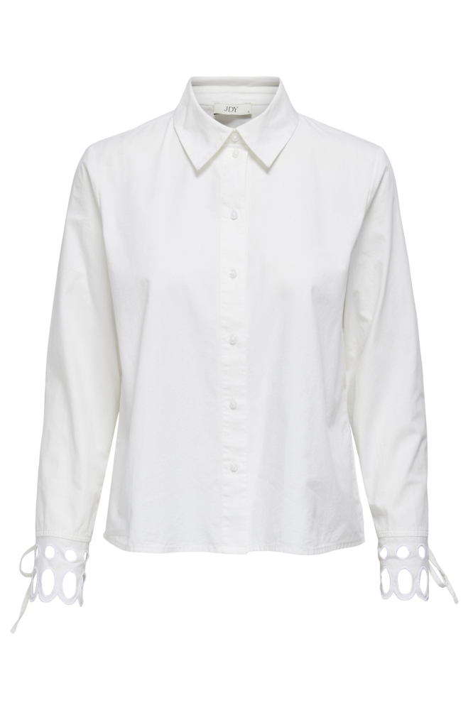 JDYMIMI L/S CUTOUT SHIRT WVN 15345329 WHITE