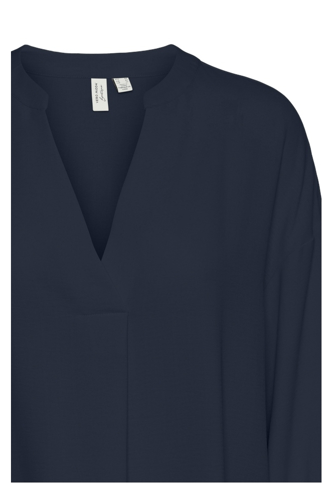 VMVALERIE L/S V-NECK TOP WVN BTQ GA 10323115 Navy Blazer