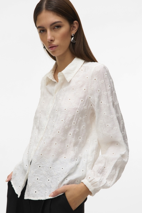 Vero Moda vmvanessa l/s emb. shirt wvn btq