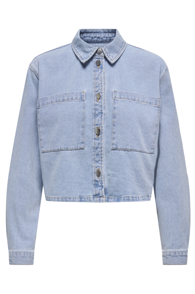 JDYMARLY L/S BOXY SHACKET DNM NOOS 15338847 LIGHT BLUE DENIM