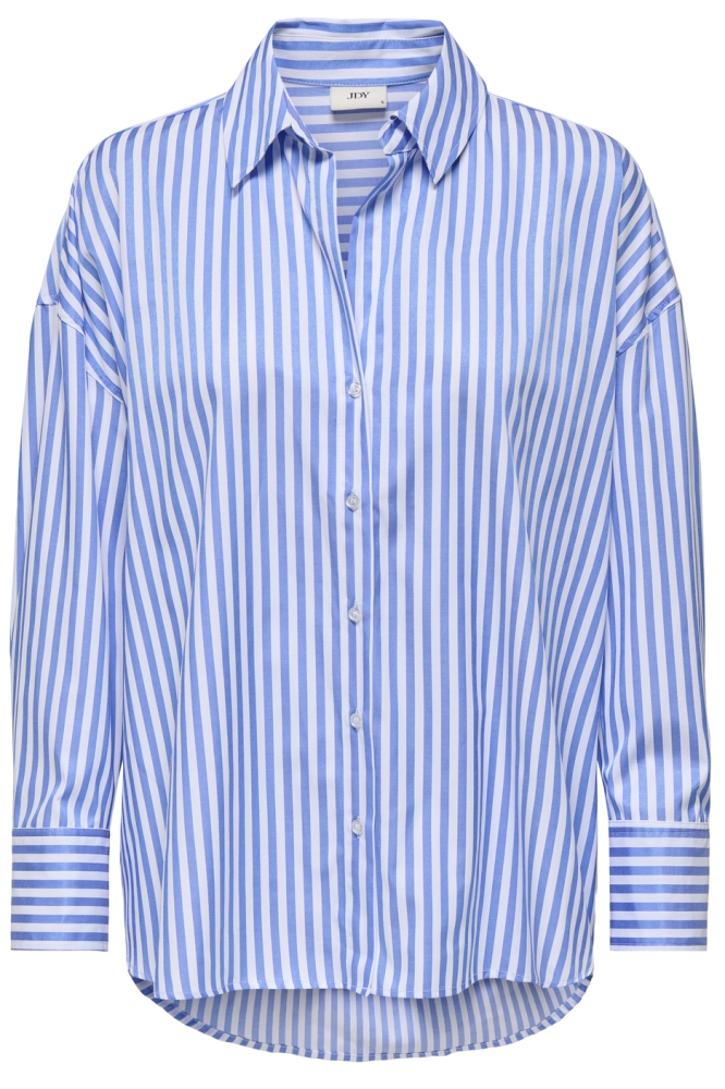 JDYVESPER L/S LOOSE STRIPED SHIRT W 15338857 CLOUD DANCER/CORNFLOWER