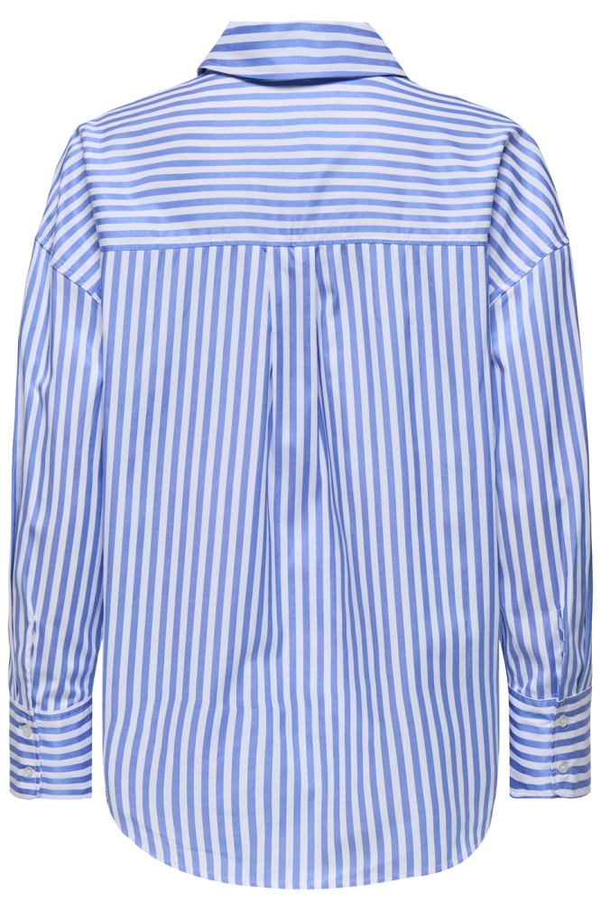 JDYVESPER L/S LOOSE STRIPED SHIRT W 15338857 CLOUD DANCER/CORNFLOWER