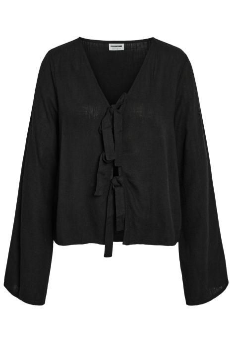 Noisy may nmleilani l/s v-neck tie blouse wvn