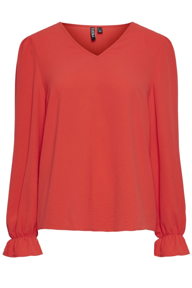 PCTIFFANY LS V-NECK TOP NOOS BC 17150984 BITTERSWEET