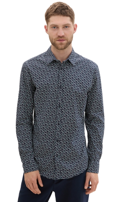 Tom Tailor fitted printed stretch shirt