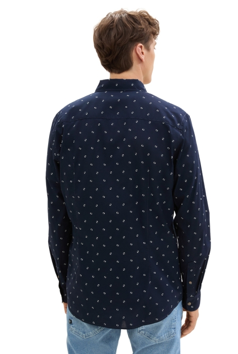 Tom Tailor fitted printed poplin shirt