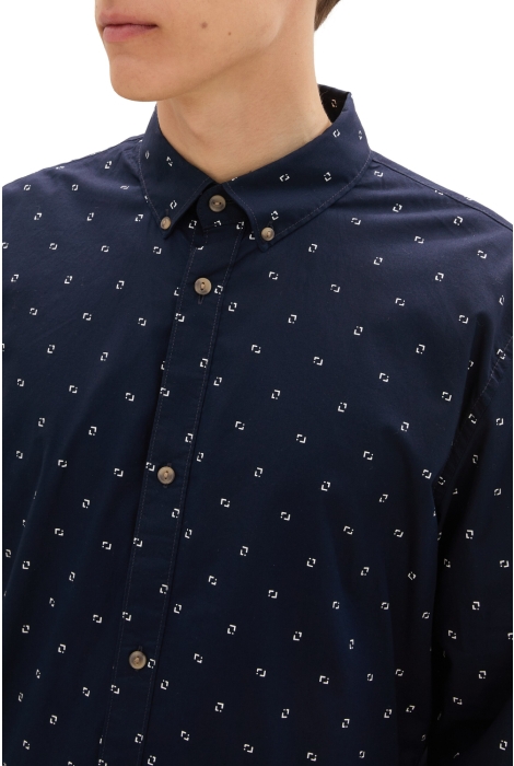 Tom Tailor fitted printed poplin shirt