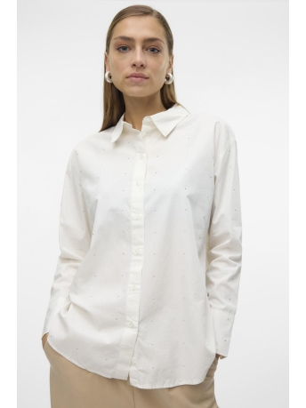 Vero Moda Blouse VMCHARLOTTE STUD LS SHIRT WVN GA 10311071 SNOW WHITE