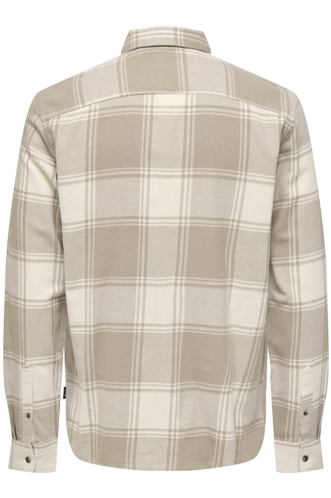 ONSGUDMUND LS CHECKED SHIRT NOOS 22007112 Antique White