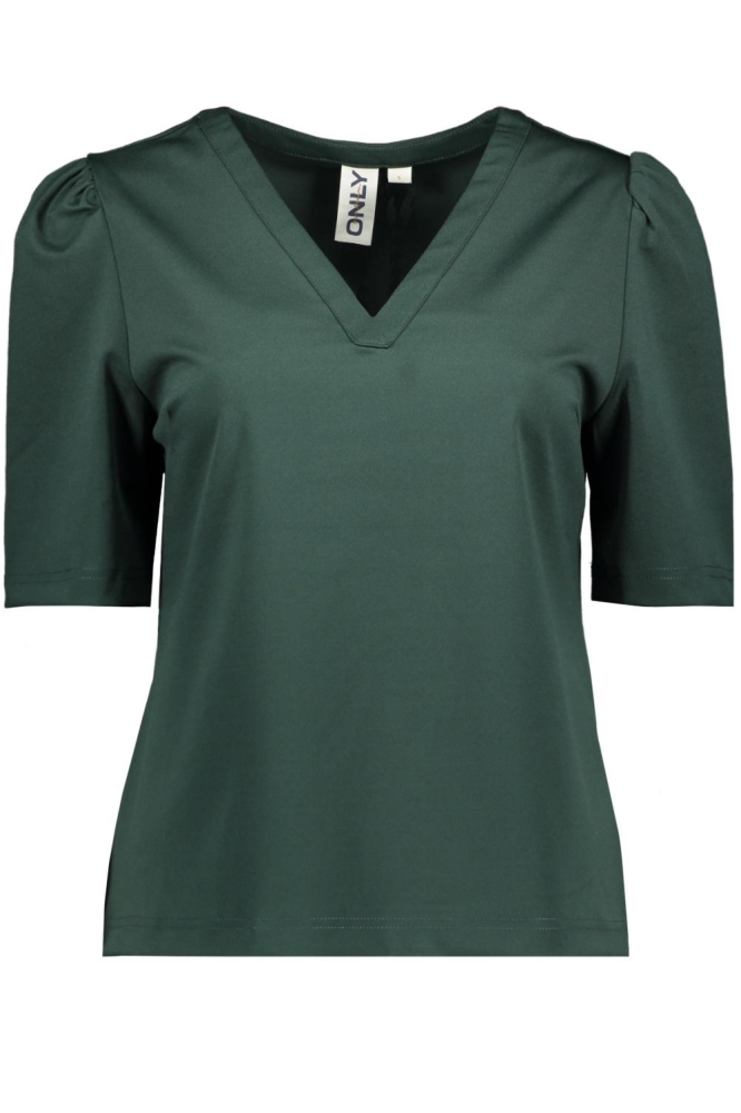 ONLANIE SS V-NECK TOP PNT 15342504 Scarab