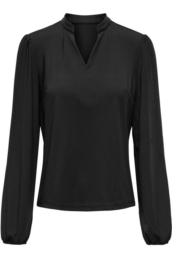 ONLANIE LS V-NECK TOP PNT 15342506 Black