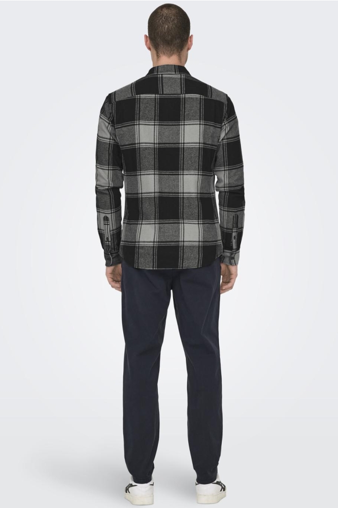 ONSGUDMUND LS CHECKED SHIRT NOOS 22007112 Griffin/BLACK