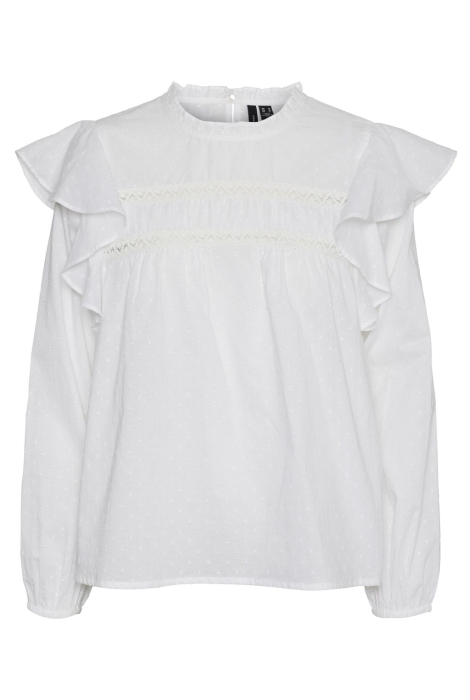 Vero Moda vmtrine ls lace top wvn ga