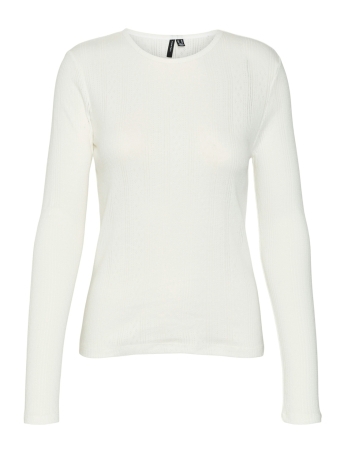 Vero Moda T-shirt VMLISA POINTELLE LS TOP JRS NOOS 10316915 SNOW WHITE